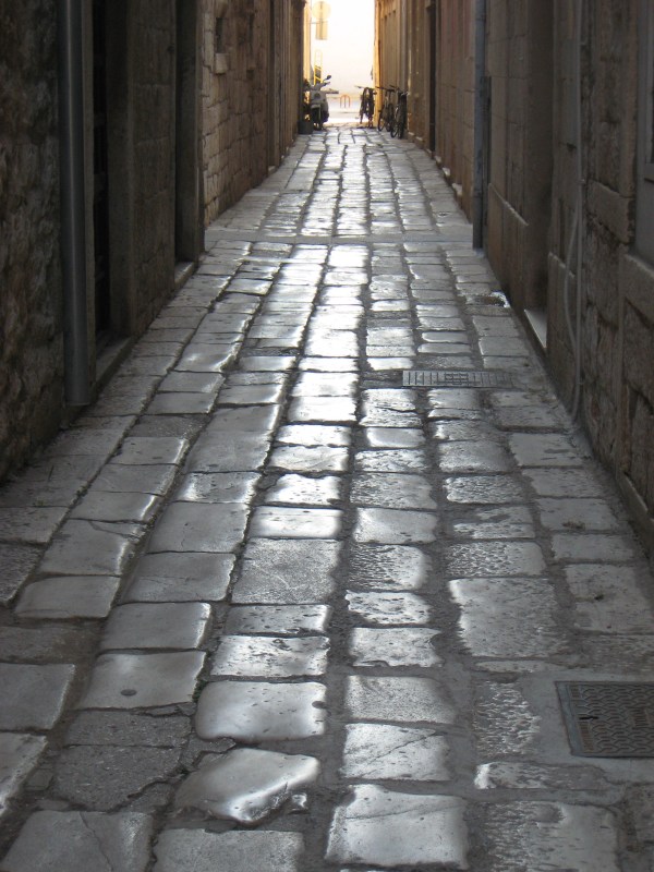 A polished stone street in Split, Croatia Renee Wilmeth